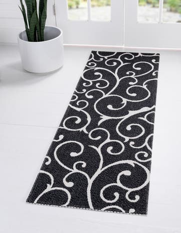 Black Georgia Runner Rug