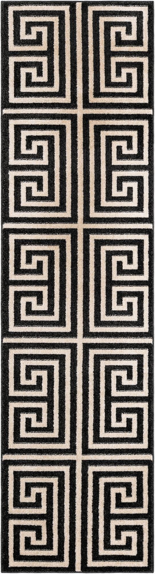 2' 7 x 10' Greek Key Runner Rug