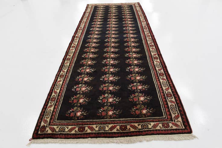 Detail image of 120cm x 320cm anudado a mano Hamedan Alfombra Persa Lana Pasillera