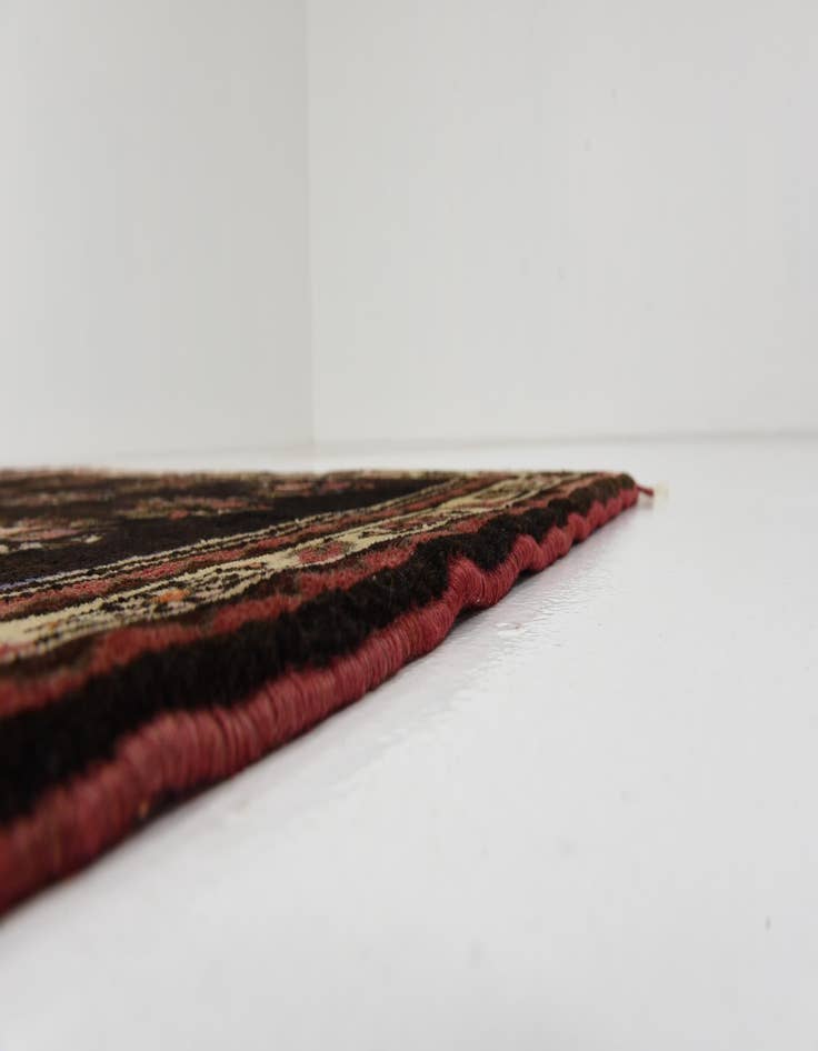 Detail image of 4' x 10' 5  Hand Knotted Hamedan Persian Wool Runner Rug