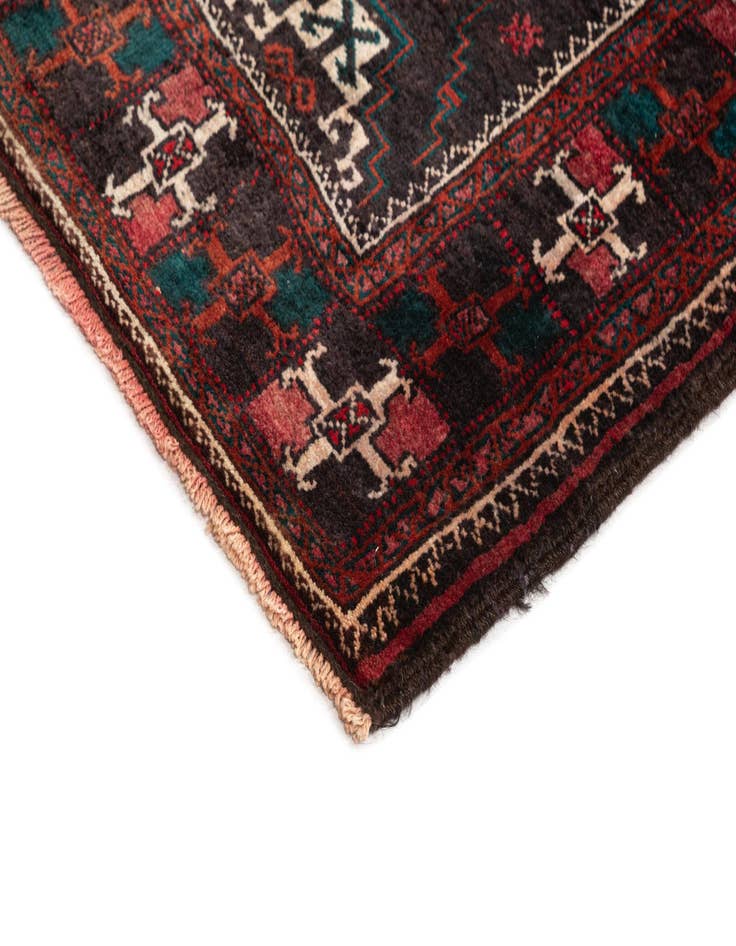Detail image of 3' 10 x 9' 3 Hamedan Wool Runner Rug