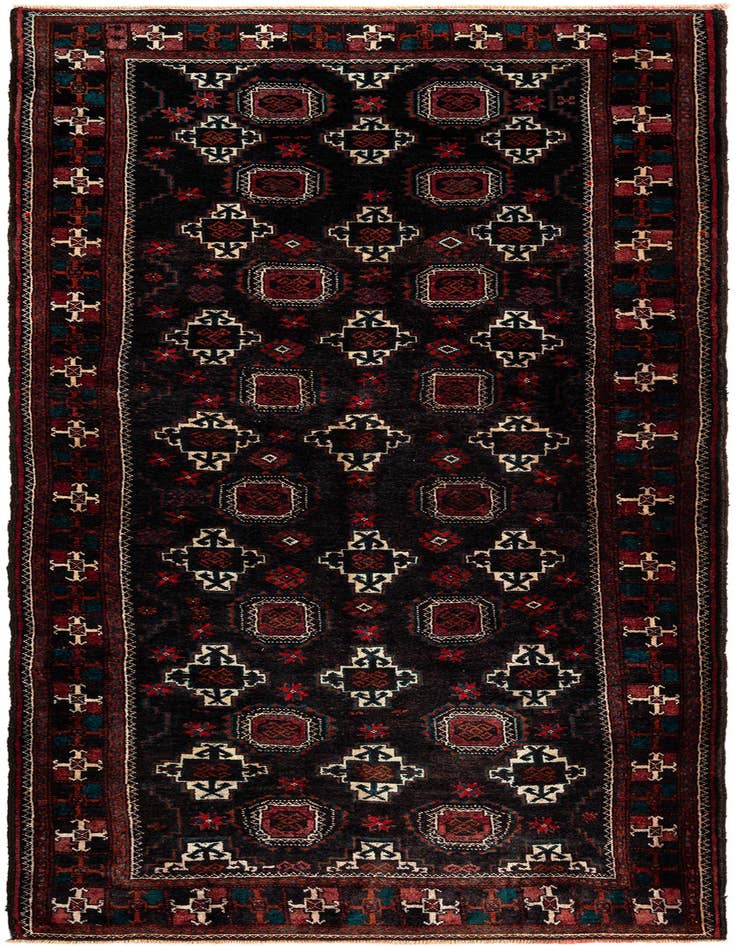 Detail image of 3' 10 x 9' 3 Hamedan Wool Runner Rug