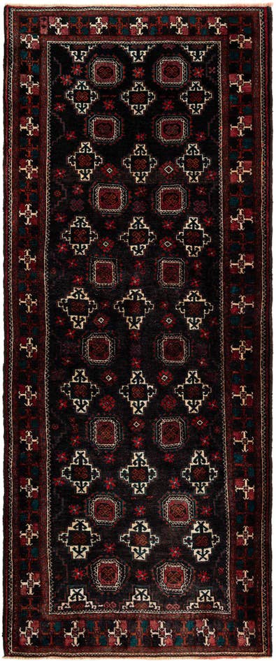 Detail image of 3' 10 x 9' 3 Hamedan Wool Runner Rug