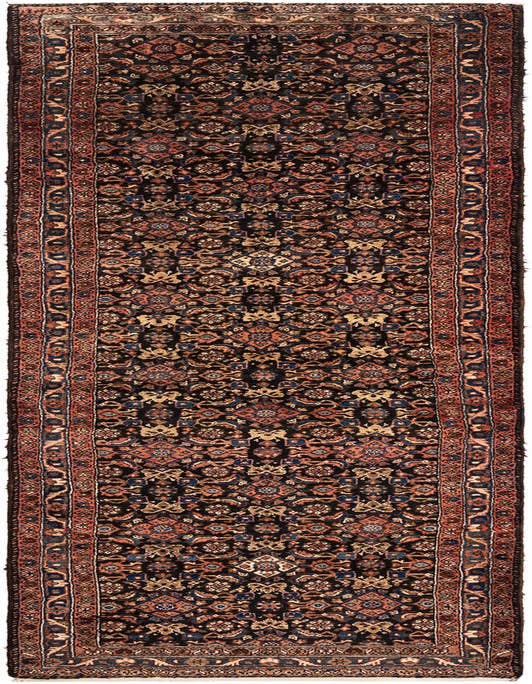 Detail image of 3' 5 x 13' 7 Hamedan Wool Runner Rug