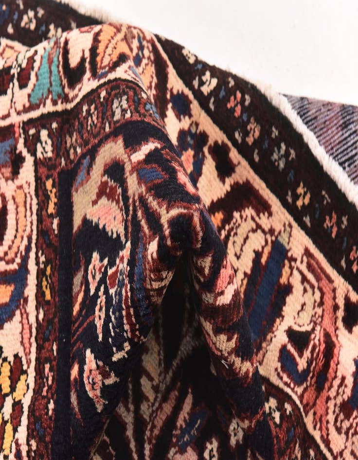 Detail image of 4' 5 x 9' 5  Hand Knotted Hamedan Persian Wool Runner Rug