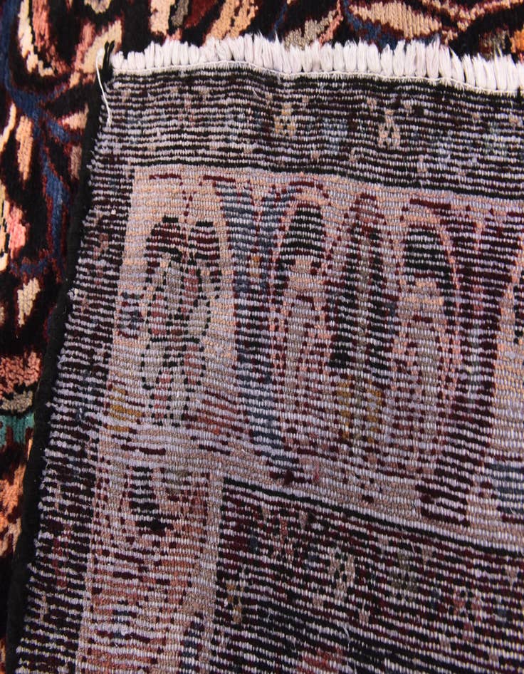 Detail image of 4' 5 x 9' 5  Hand Knotted Hamedan Persian Wool Runner Rug