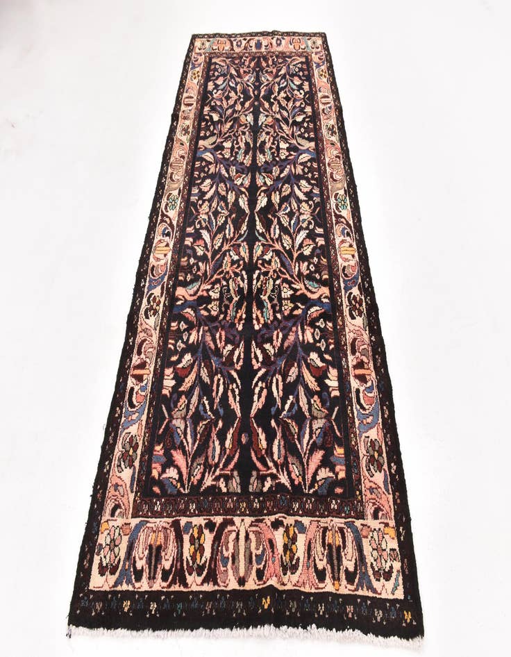 Detail image of 4' 5 x 9' 5  Hand Knotted Hamedan Persian Wool Runner Rug
