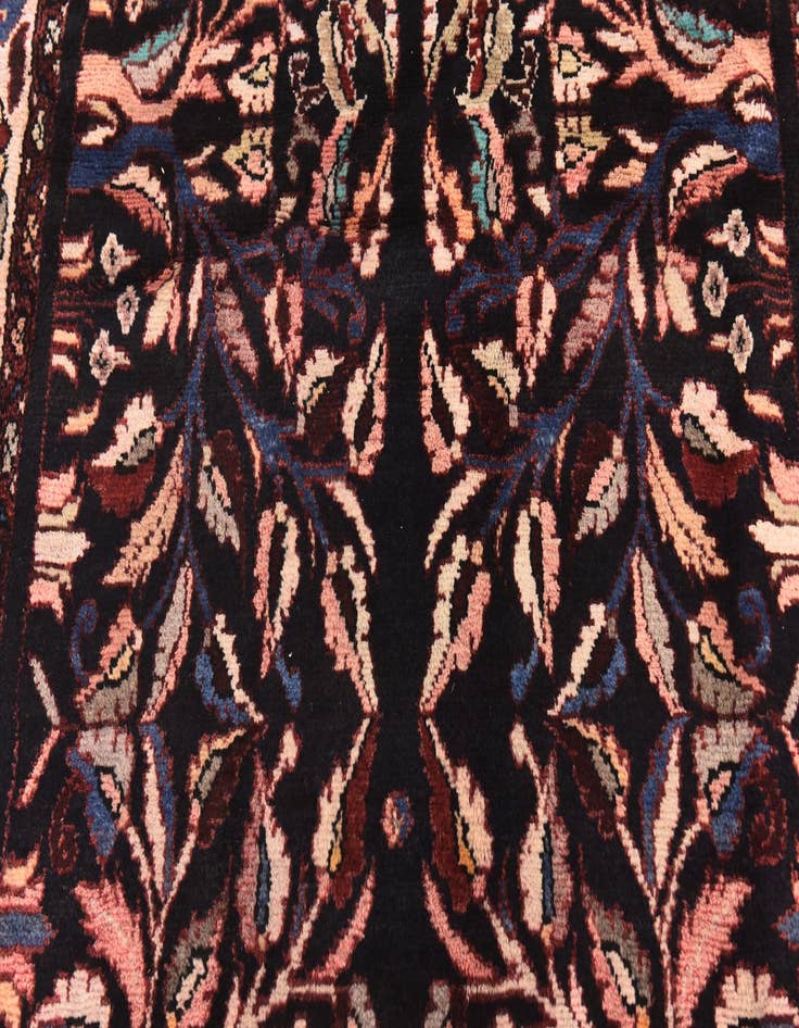 Detail image of 4' 5 x 9' 5  Hand Knotted Hamedan Persian Wool Runner Rug