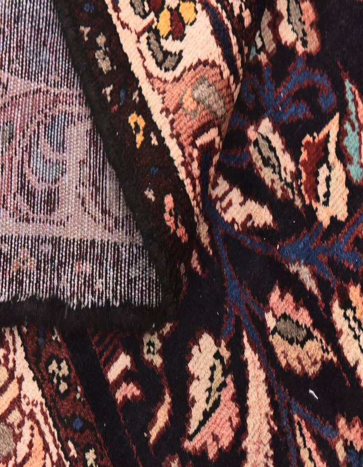 Detail image of 4' 5 x 9' 5  Hand Knotted Hamedan Persian Wool Runner Rug