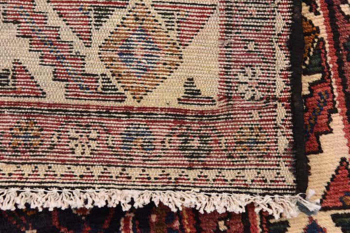 3' 7 x 10' 2 Hand Knotted Hossainabad Persian Wool Runner Rug