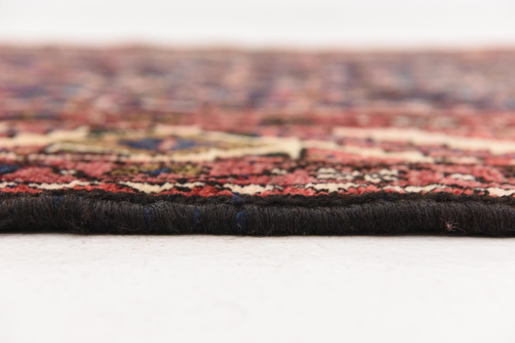 3' 7 x 10' 2 Hand Knotted Hossainabad Persian Wool Runner Rug