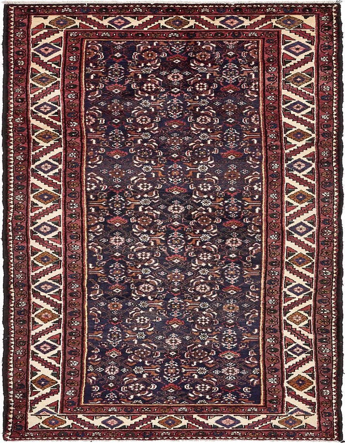 Detail image of 3' 7 x 10' 2 Hand Knotted Hossainabad Persian Wool Runner Rug