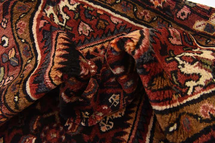 3' 10 x 11' Hand Knotted Hossainabad Persian Wool Runner Rug