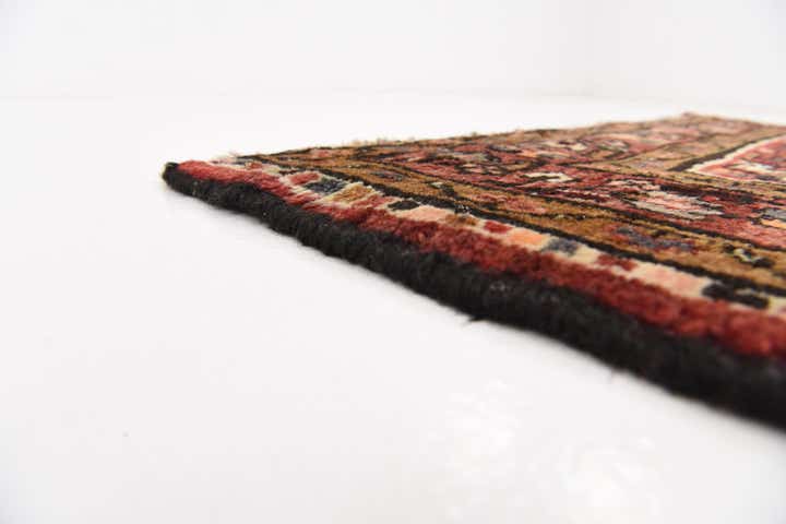 3' 10 x 11' Hand Knotted Hossainabad Persian Wool Runner Rug