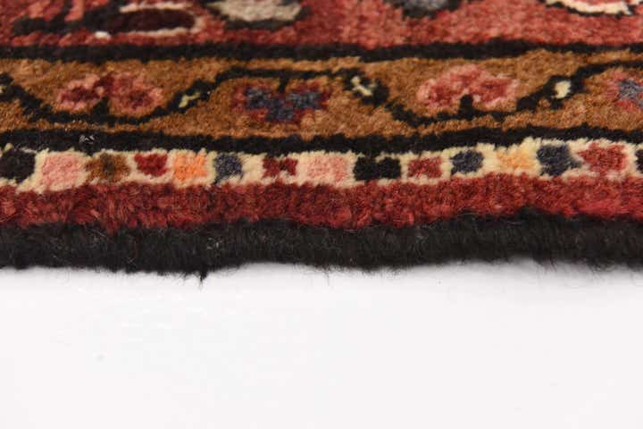 3' 10 x 11' Hand Knotted Hossainabad Persian Wool Runner Rug