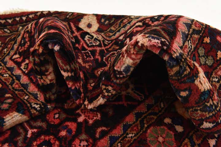 3' 7 x 10' Hand Knotted Hossainabad Persian Wool Runner Rug
