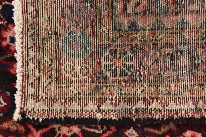3' 7 x 10' Hand Knotted Hossainabad Persian Wool Runner Rug