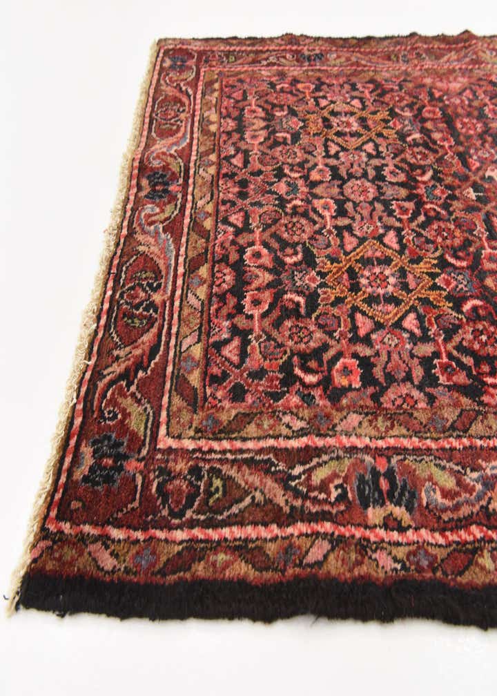 3' 5 x 11' 10 Hand Knotted Hossainabad Persian Wool Runner Rug