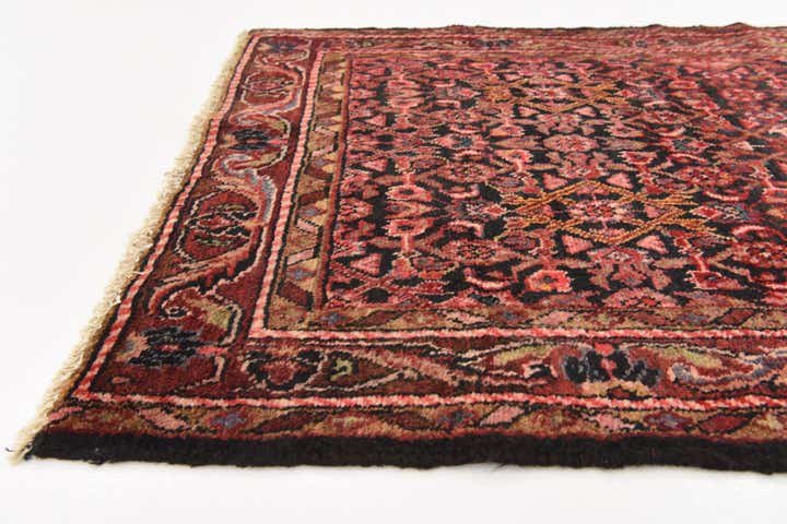3' 5 x 11' 10 Hand Knotted Hossainabad Persian Wool Runner Rug