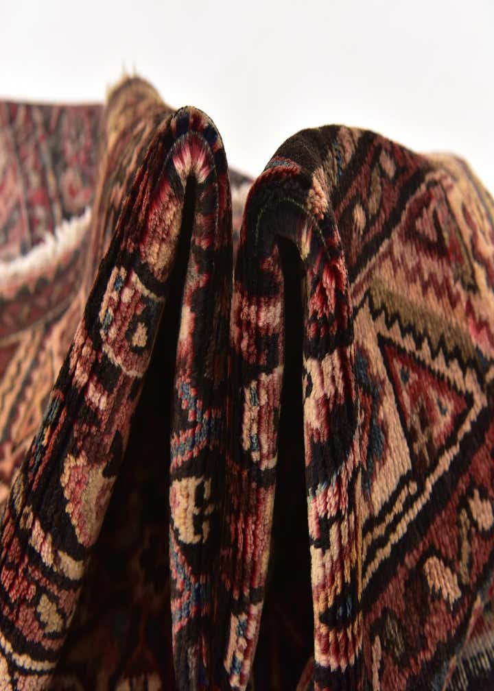 3' 10 x 11' 4 Hand Knotted Hossainabad Persian Wool Runner Rug