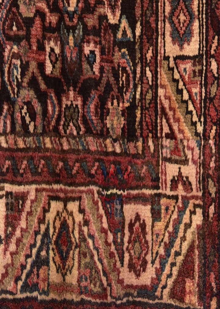3' 10 x 11' 4 Hand Knotted Hossainabad Persian Wool Runner Rug