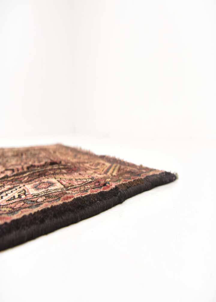 3' 10 x 11' 4 Hand Knotted Hossainabad Persian Wool Runner Rug