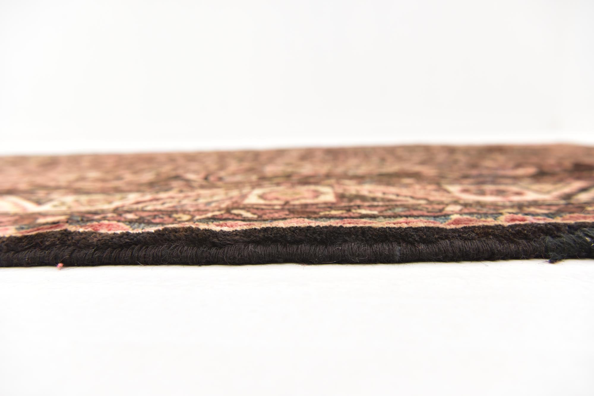 3' 10 x 11' 4 Hand Knotted Hossainabad Persian Wool Runner Rug