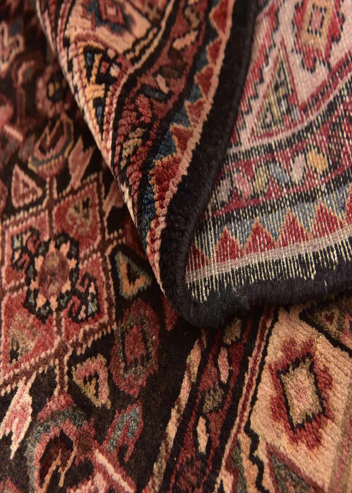 3' 10 x 11' 4 Hand Knotted Hossainabad Persian Wool Runner Rug