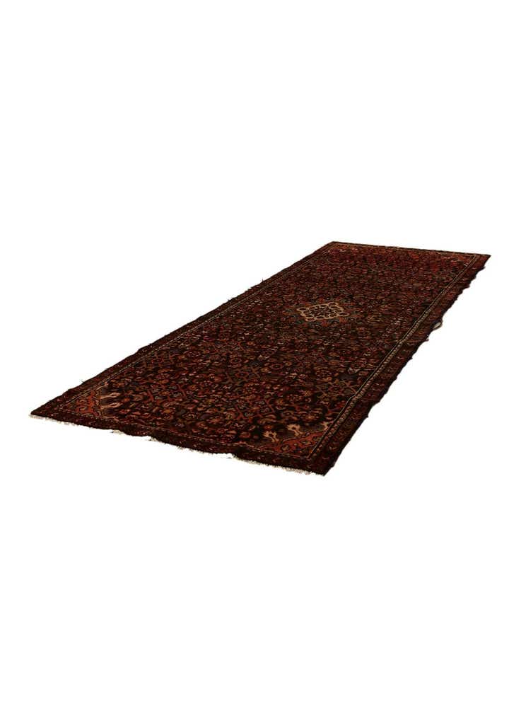 3' 8 x 10' Hand Knotted Hossainabad Persian Wool Runner Rug