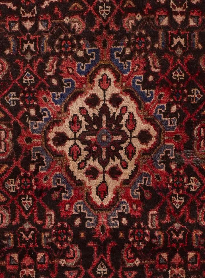 3' 8 x 10' Hand Knotted Hossainabad Persian Wool Runner Rug