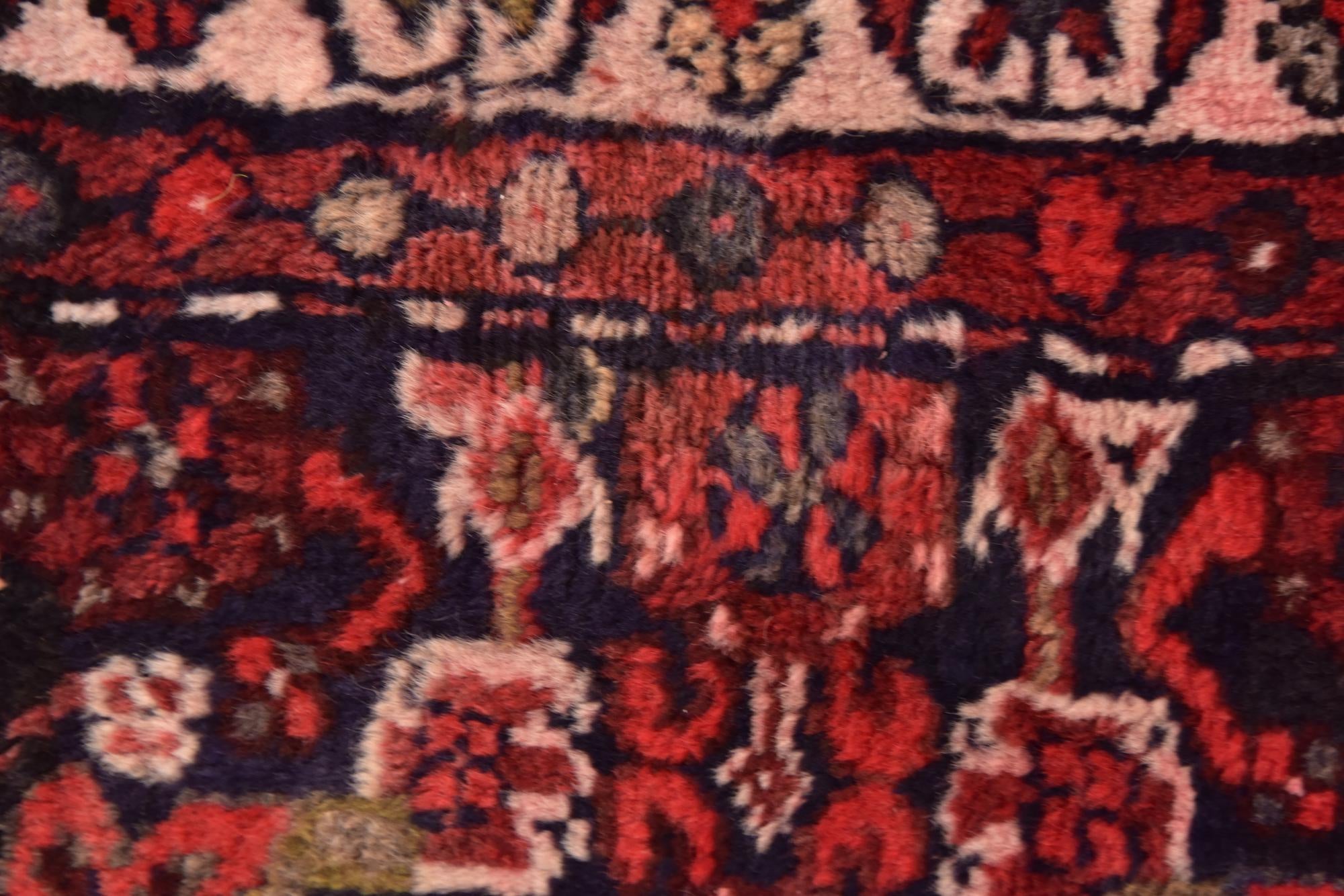3' 9 x 10' Hand Knotted Hossainabad Persian Wool Runner Rug
