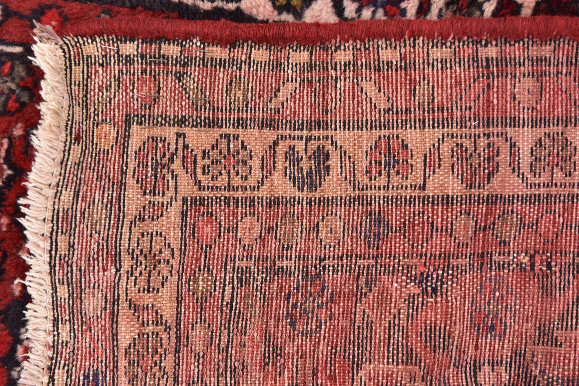 3' 9 x 10' Hand Knotted Hossainabad Persian Wool Runner Rug