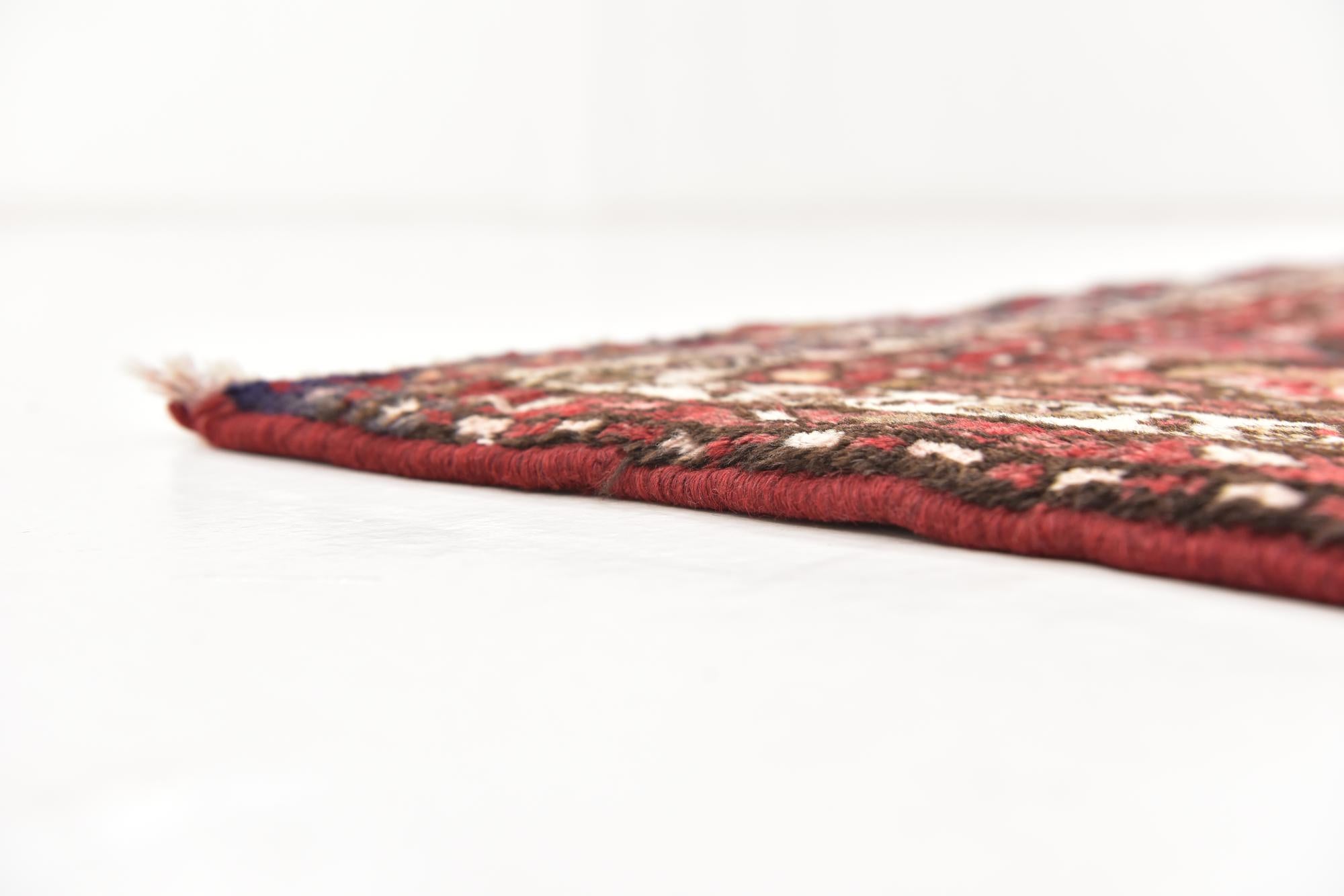 3' 9 x 10' Hand Knotted Hossainabad Persian Wool Runner Rug