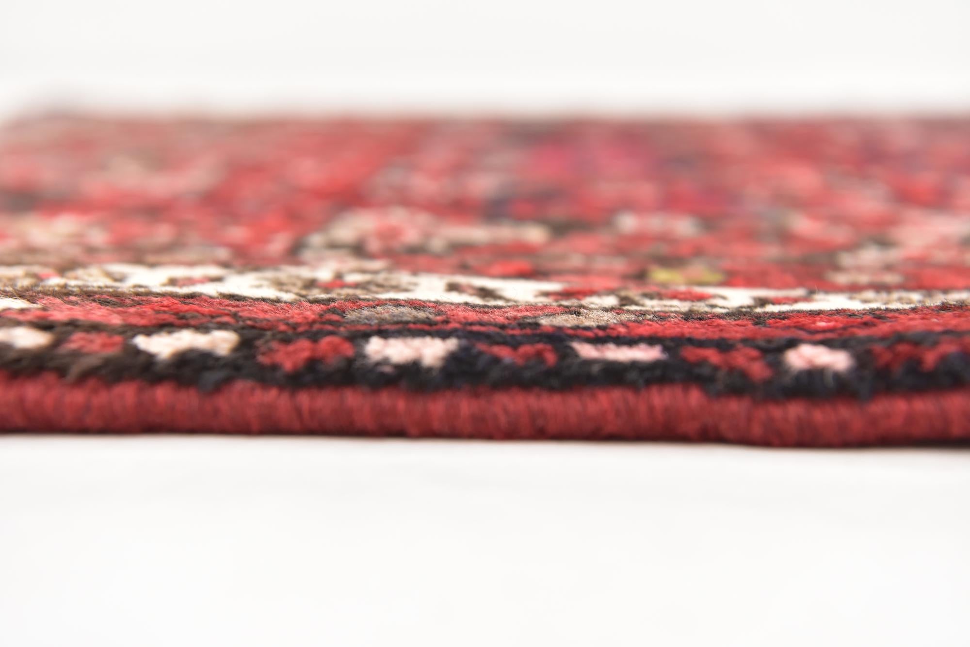 3' 9 x 10' Hand Knotted Hossainabad Persian Wool Runner Rug