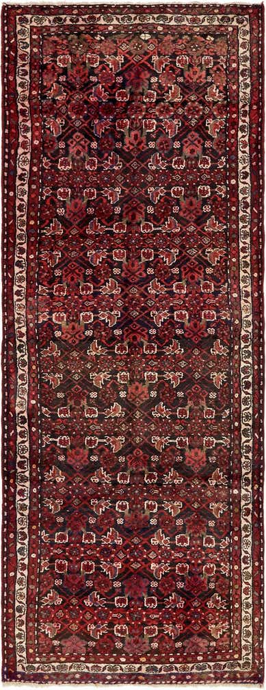 3' 9 x 10' Hand Knotted Hossainabad Persian Wool Runner Rug