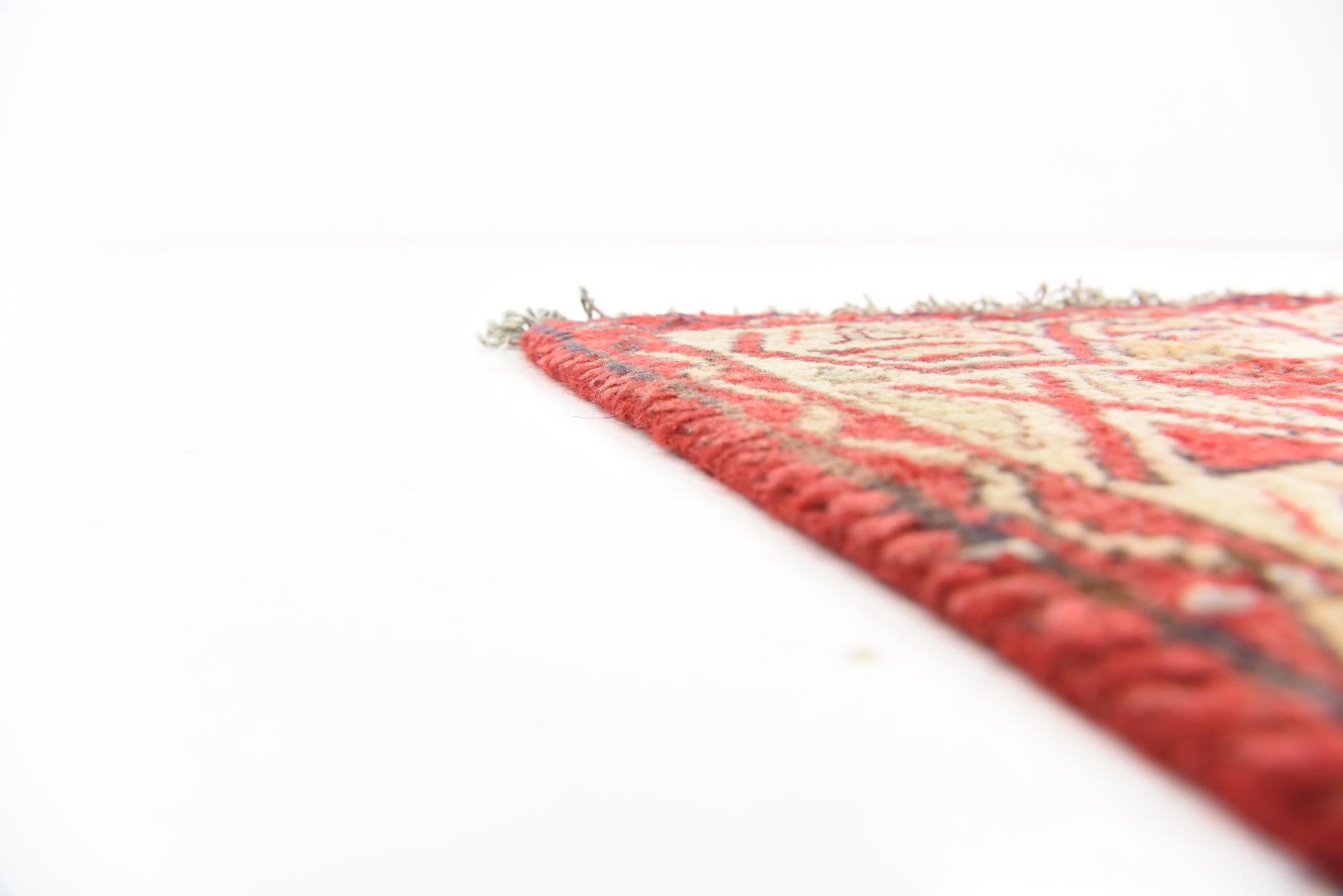 3' 6 x 9' 6 Hand Knotted Hossainabad Persian Wool Runner Rug