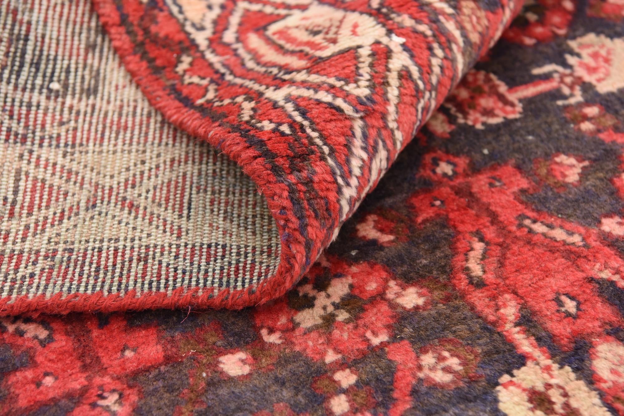 3' 6 x 9' 6 Hand Knotted Hossainabad Persian Wool Runner Rug
