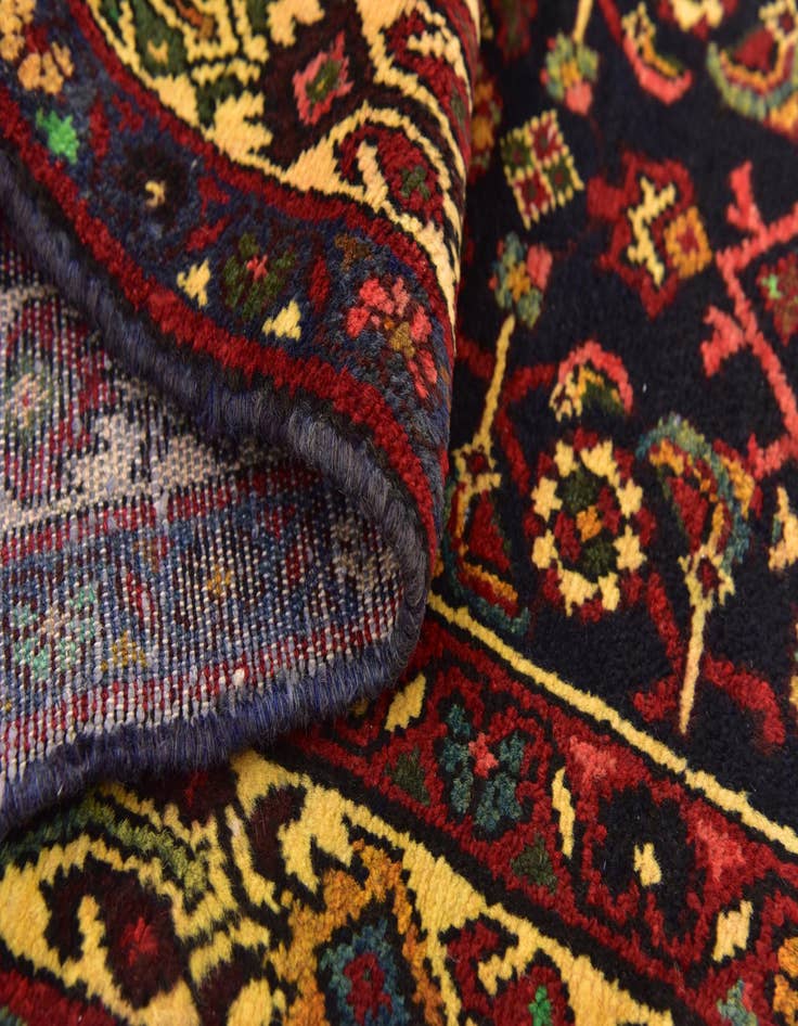 Detail image of 3' 10 x 10' 2  Hand Knotted Hossainabad Persian Wool Runner Rug