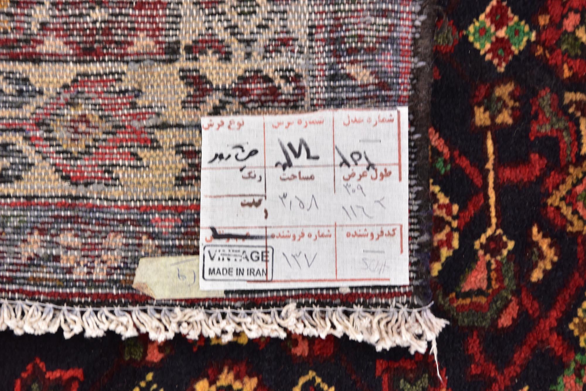 115cm x 310cm anudado a mano Hossainabad Alfombra Persa Lana Pasillera