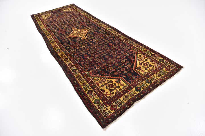 3' 10 x 10' 2 Hand Knotted Hossainabad Persian Wool Runner Rug