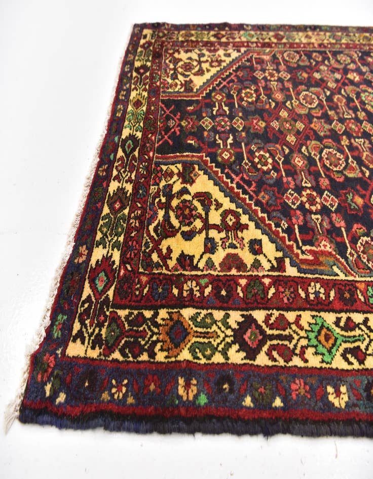 Detail image of 3' 10 x 10' 2  Hand Knotted Hossainabad Persian Wool Runner Rug