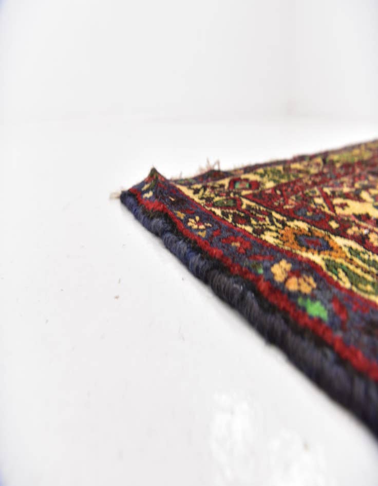 Detail image of 3' 10 x 10' 2  Hand Knotted Hossainabad Persian Wool Runner Rug