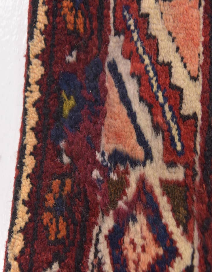 Detail image of 3' 10 x 10' 2  Hand Knotted Hossainabad Persian Wool Runner Rug
