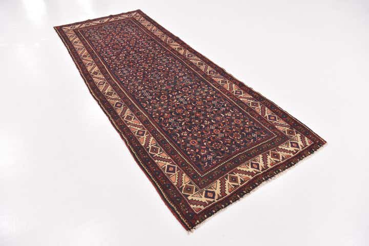3' 10 x 10' 2 Hand Knotted Hossainabad Persian Wool Runner Rug