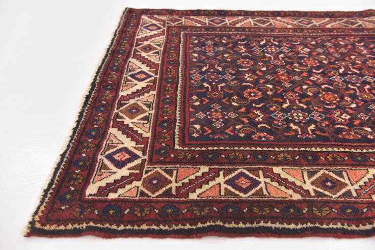 Detail image of 3' 10 x 10' 2 Hand Knotted Hossainabad Persian Wool Runner Rug