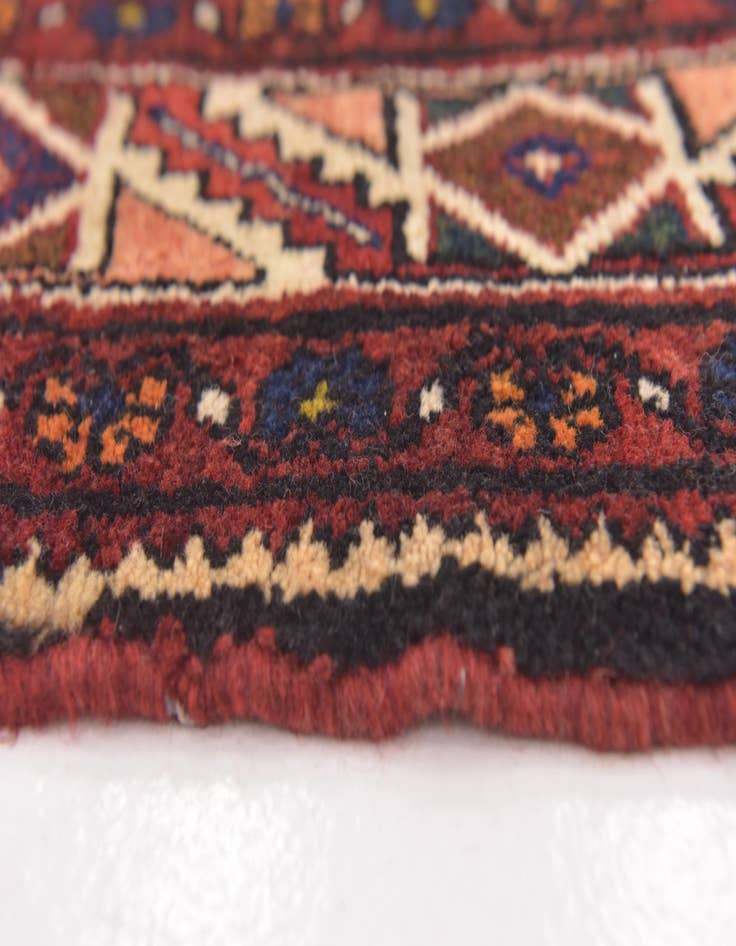 Detail image of 3' 10 x 10' 2  Hand Knotted Hossainabad Persian Wool Runner Rug