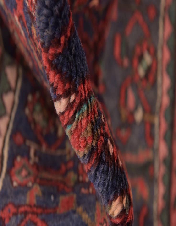 Detail image of 3' 8 x 9' 8  Hand Knotted Hossainabad Persian Wool Runner Rug