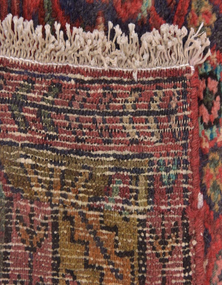 Detail image of 3' 8 x 9' 8  Hand Knotted Hossainabad Persian Wool Runner Rug