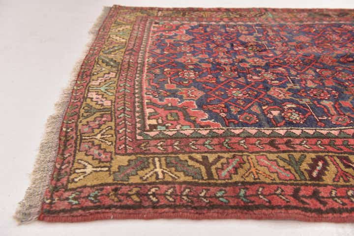 3' 8 x 9' 8 Hand Knotted Hossainabad Persian Wool Runner Rug