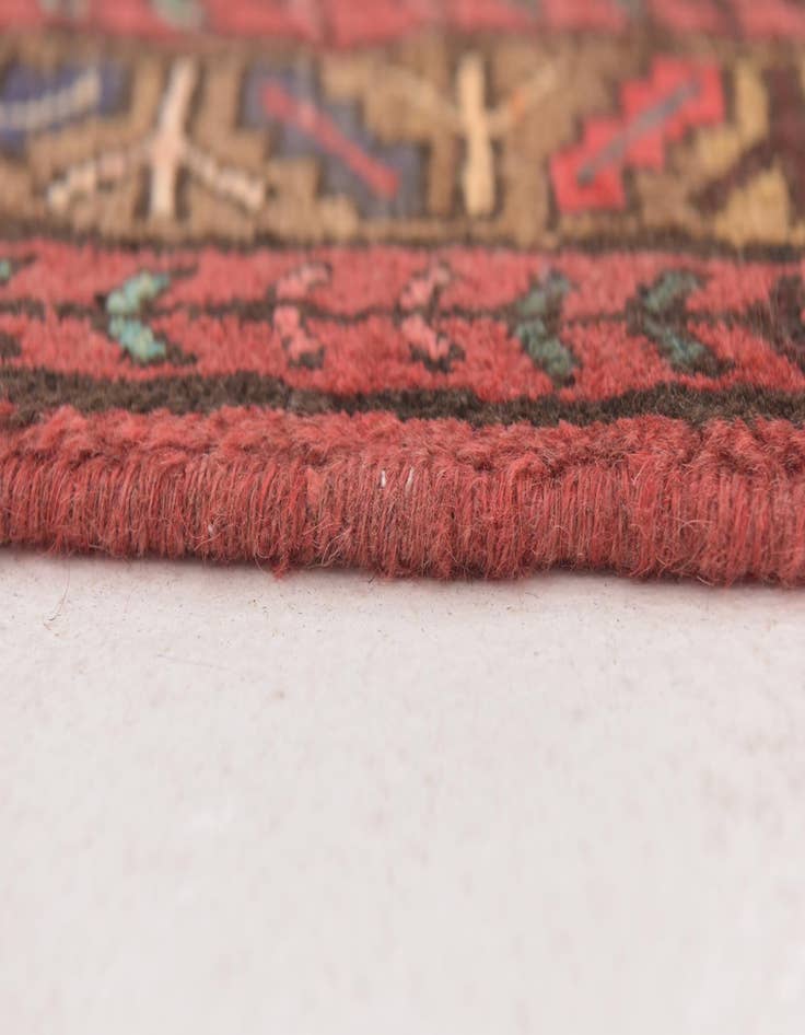 Detail image of 3' 8 x 9' 8  Hand Knotted Hossainabad Persian Wool Runner Rug